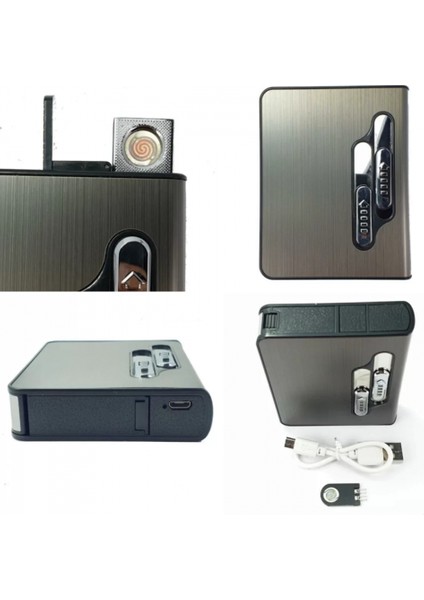 Sm S3088 Kutusu Tesla USB Şarjlı Elektrikli Çakmak