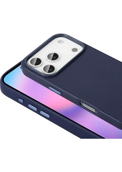 Apple Iphone 17 Pro Max Kılıf Magsafe Şarj Özellikli Pu Deri Görünümlü Lopard Kupra Kapak
