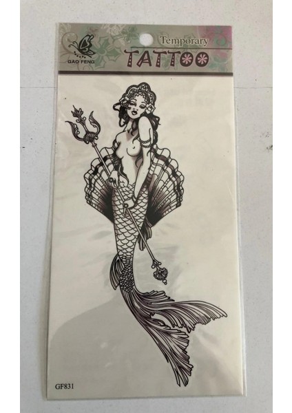 Deniz Kızı Yapıştırma Sticker Dövme Geçici Dövme Temporary Tattoos