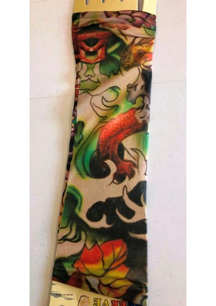 Çift Kol Giyilebilir Dövme Ateş Tribal Desenler Tattoo Sleeve fiyatları