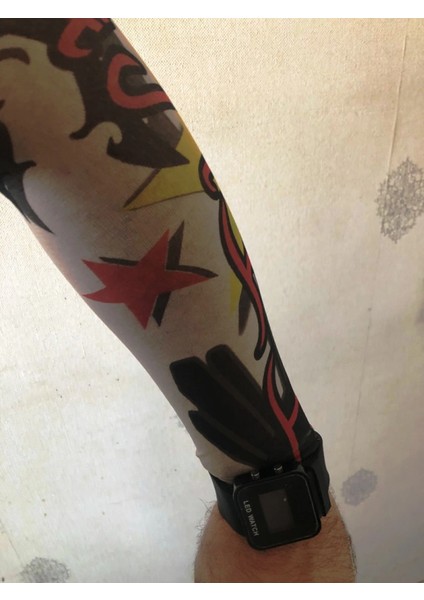 Çift Kol Giyilebilir Dövme Yıldız Desenler Tattoo Sleeve