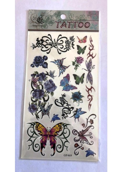 Minikkelebekler Yapıştırma Sticker Dövme Geçici Dövme Temporary Tattoos