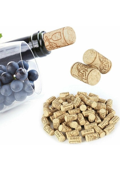 Şişe Mantarı 100 Adet Doğal Mantar Tıpa - Şarap Şişesi Mantar Tıpası