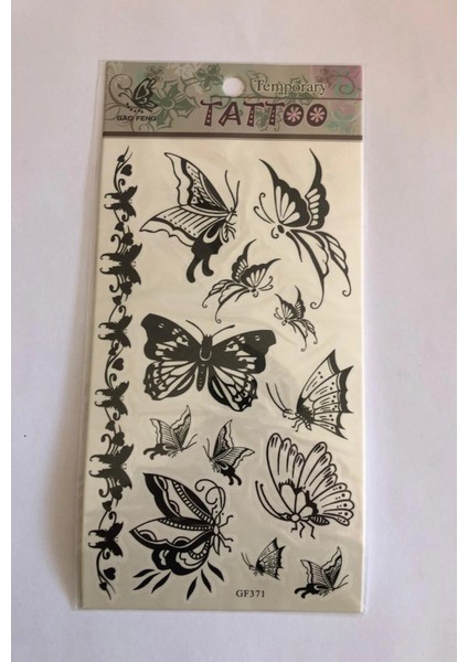 Renksiz Kelebekler Yapıştırma Sticker Dövme Geçici Dövme Temporary Tattoos