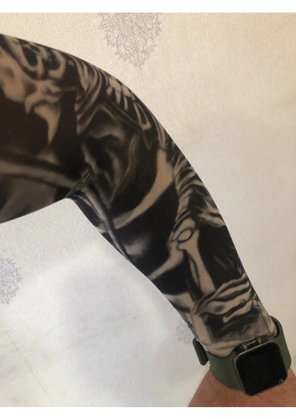 Giyilebilir Çorap Dövme Iskelet Dövmesi Çift Kol