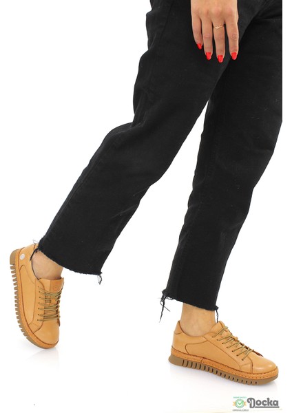 Mammimia Kadın Hakiki Deri Ortopedik Spor Tarz Lastik Bağcıklı Günlük Ayakkabı M26/KA165 fırsatları