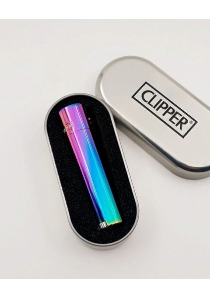 Metal Gökkuşağı Renkli Çakmak Metal Kutulu modelleri