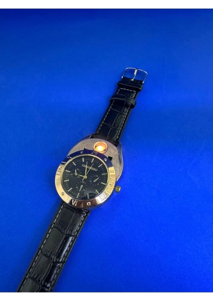 Metal Kol Saati USB Şarjlı Çakmak Hem Saat Hem Çakmak