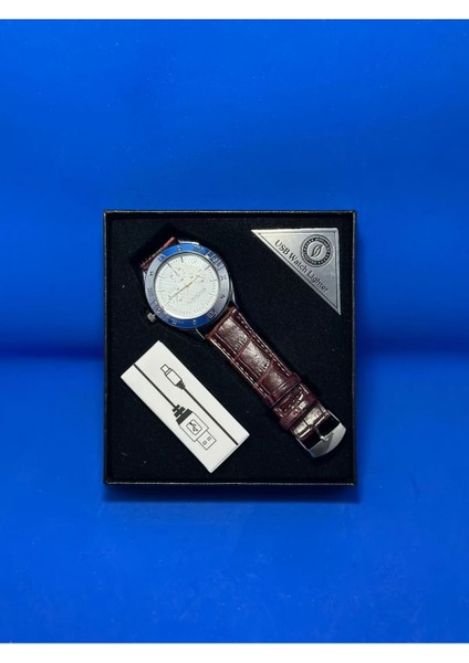 Metal Kol Saati USB Şarjlı Çakmak Hem Saat Hem Çakmak fiyatları