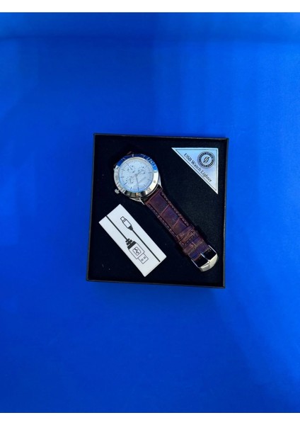 Metal Kol Saati USB Şarjlı Çakmak Hem Saat Hem Çakmak fırsatları