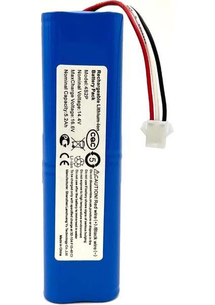 Xclea H30 Uyumlu Batarya (Orjinal Kapasite) 5200MAH Pil Robot Süpürge Batarya