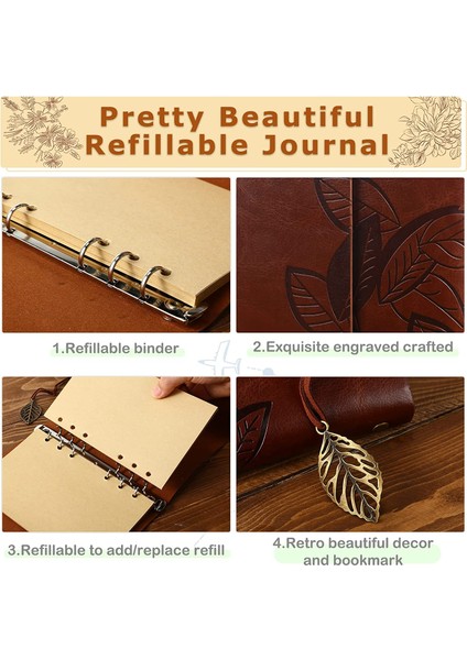 Vintage Yaprak Motifli Pu Deri Defter – 80 Sayfa Çizgisiz Günlük, 18.5X12.5 Cm, Yaprak Şeklinde Metal Kapatmalı Retro Ajanda & Not Defteri, Seyahat Defteri, Travel Journal fırsatları