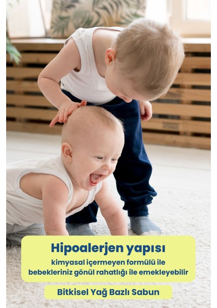 Bebek Sabun Bazlı Yüzey Temizleyici 1 L | %100 Doğal & Hipoalerjenik | Kokusuz İz Bırakmaz, Durulamasız |
