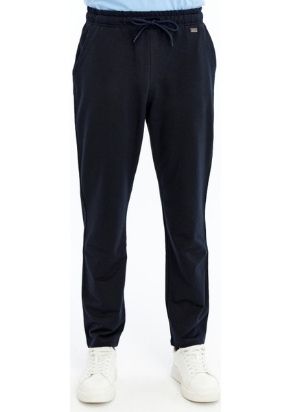 Erkek Lacivert Cepli Düz Paça Arka Cepli Eşofman ALT-P490 modelleri