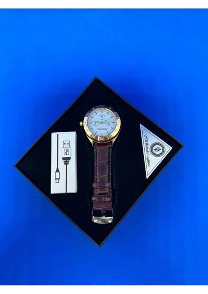 Metal Kol Saati USB Şarjlı Çakmak Hem Saat Hem Çakmak modelleri