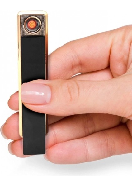 Kişiye Özel Isimli Siyah Şarjlı Usb'li Dokunmatik Siyah Elektronik Çakmak indirimleri