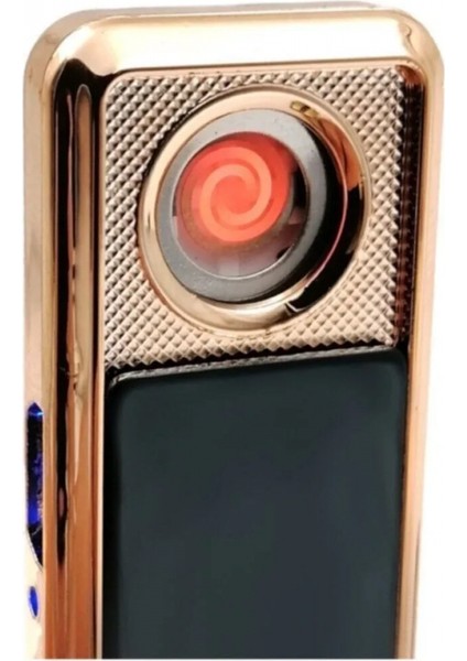 Kişiye Özel Isimli Siyah Şarjlı Usb'li Dokunmatik Siyah Elektronik Çakmak