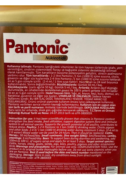 Pantonic 1litre Kanatlılar Için Multivitamin modelleri