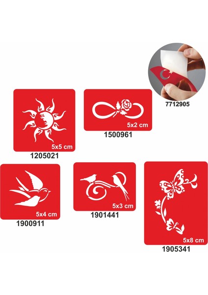 Bahar Sarhoşluğu 5 Li Set Geçici Dövme Kına Şablonu