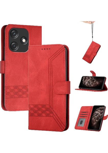 Tecno Spark 10C Kart Tutucu Yuvaları Bilek Kayışı Tpu Iç Koruyucu Stand Pu Deri Folyo Kapaklı Cüzdan Telefon Kılıfı (Yurt Dışından)