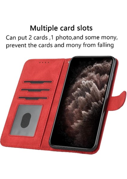 Samsung Galaxy A22 4g Kart Tutucu Yuvaları Bilek Kayışı Tpu Iç Koruyucu Stand Pu Deri Folyo Kapaklı Cüzdan Telefon Kılıfı (Yurt Dışından) fırsatları