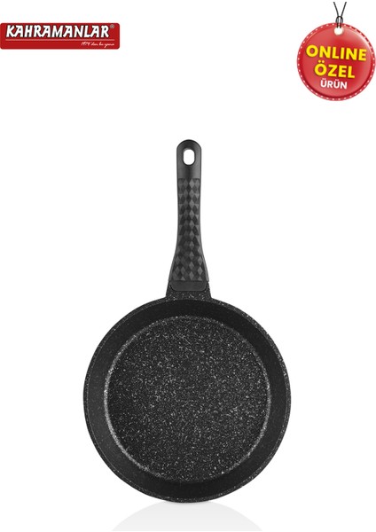 Alüminyum Döküm Düz Tava Seti 3 Parça 20-24-28 cm PTFE Kaplama Siyah indirimleri
