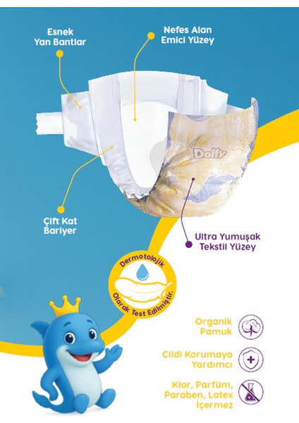 Bebek Bezi 4 Beden Ekonomik Fırsat Paketi 208 Adet 7- 14 kg (104X2 Paket) fiyatları