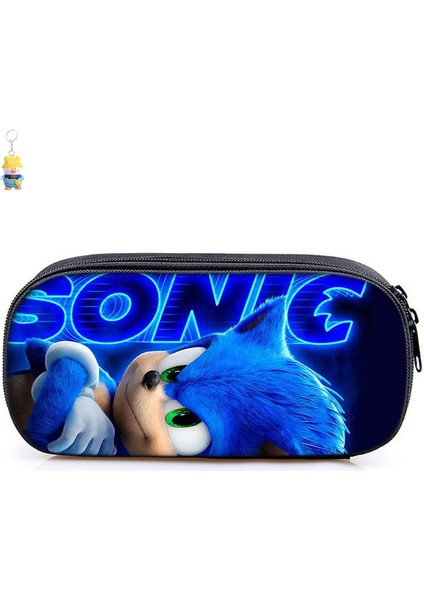 Sonic The Hedgehog 2 Ilköğretim ve Ortaokul Öğrencileri Kalem Çantası Film Çevresel Kalem Çantası Saklama (Yurt Dışından)