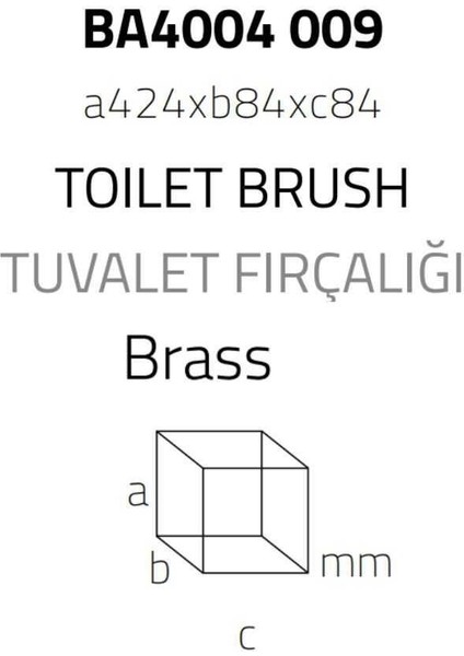 Banyo Tuvalet Fırçalığı Gold Renk (BA4004 009 Gl) modelleri