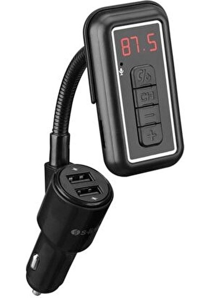 SL-BT244 Bluetooth 5.0 Fm Transmitter 2.1A Hızlı Şarj Özelliği ile Araç İçin indirimleri