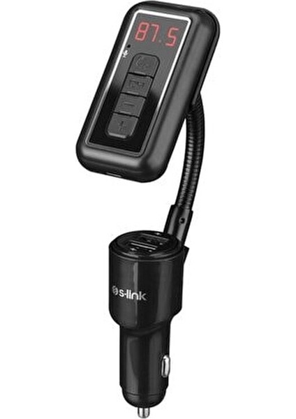 SL-BT244 Bluetooth 5.0 Fm Transmitter 2.1A Hızlı Şarj Özelliği ile Araç İçin