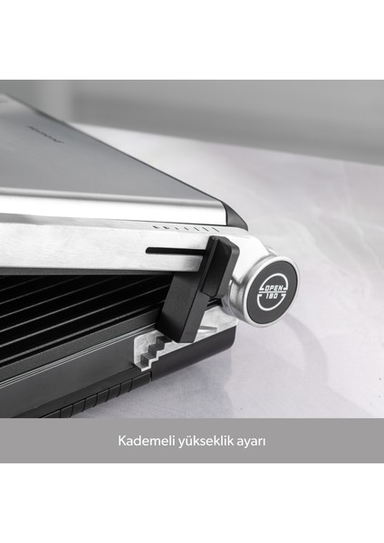 Grilliant 1342H 3 In 1 Inox Gövde Çift Taraflı Xl Döküm Plaka Tost ve Izgara Makinesi indirimleri