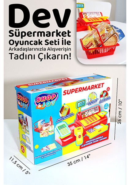 40 Parça Yazar Kasa Alışveriş Seti - Aksesuarlı Market Seti Eğitici Öğretici Oyuncak indirimleri