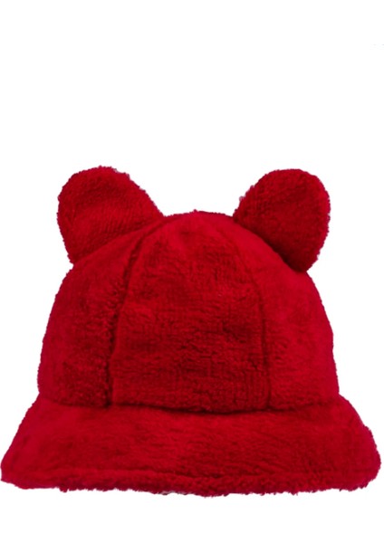 Şapka Fötr Peluş Kırmızı