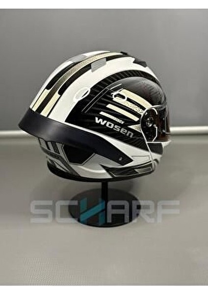WS-202 Güneş Vizörlü Çene Açılır Motosiklet Kaskı Hafif ABS Malzeme ile Şık Tasarım