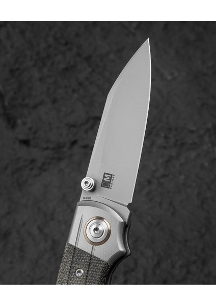 Bestech Tonıc BT2204A Titanyum+Siyah Kanvas Micarta Kaplama Sap M390 Çelik Çakı modelleri