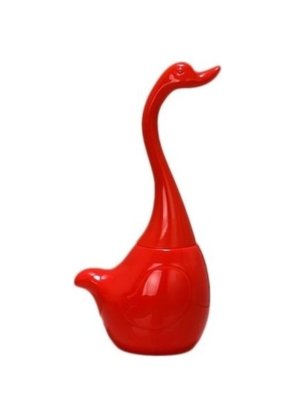 Tianzerunseramik Plastik Kuğu Tuvalet Fırçası Tutucu Yaratıcı Banyo Komik Ev Temizleme Aracı Temizleme Fırça-Kırmızı | Tuvalet Fırçası Tutucular (Yurt Dışından)