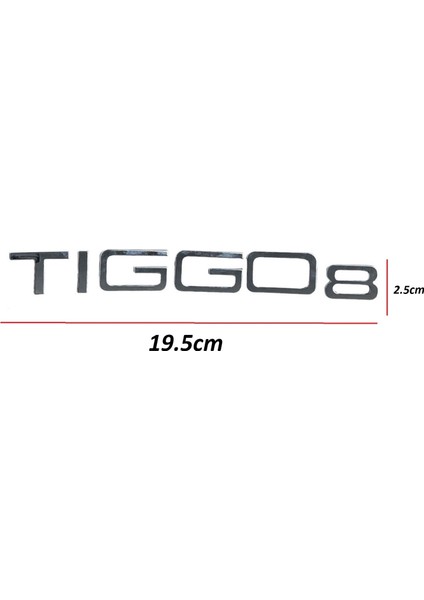 Chery Yazı Tiggo 8 Pro 22-24 Arka (Tiggo 8 Yazısı)