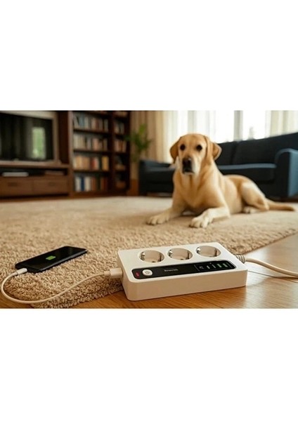 P10 3x Priz 3000W Akım Korumalı 4x USB 2x Type-C Girişli Çoklu Priz fırsatları