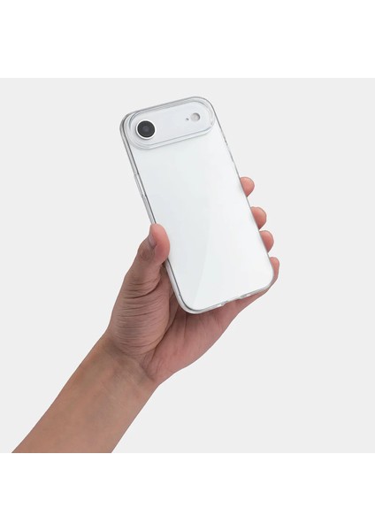 Apple iPhone 17 Air ile Uyumlu Kapak 1mm Şeffaf Süper Silikon Kılıf