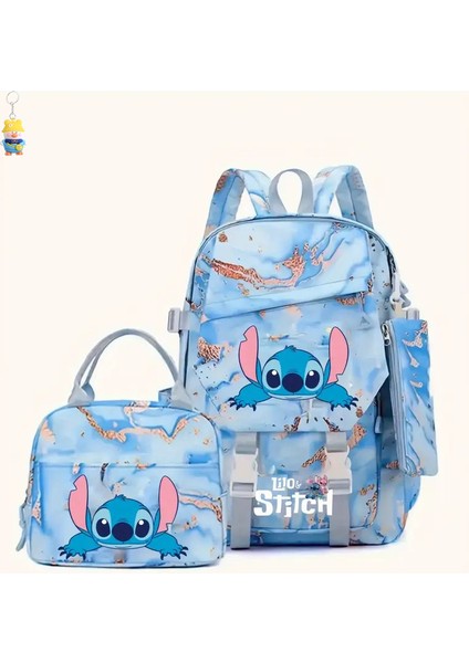 Stitch Öğrenci Okul Çantası, Hafif, Yük Azaltıcı, Birinci Ila Altıncı Sınıf Erkek ve Kız Çocukları Için Büyük Kapasiteli Sırt (Yurt Dışından)