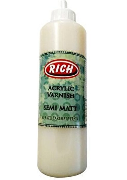 Su Bazlı Yarımat Vernik Yüksek Kalite Dayanıklı 500Cc Mat Yüzeyler İçin fırsatları