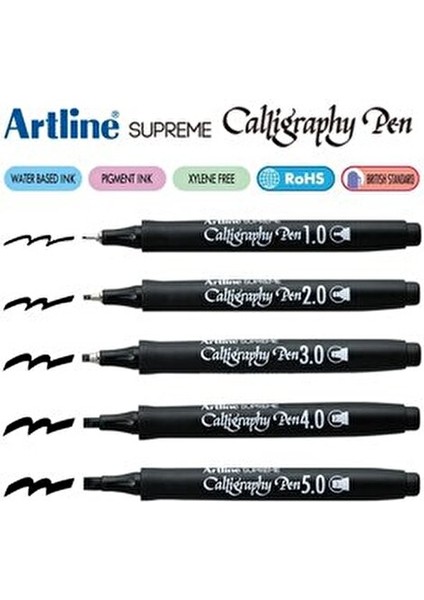 Supreme Kaligrafi Kalemi 3mm N:EPF-243 Siyah Renkli Yüksek Kalite Kaligrafi Aracı indirimleri