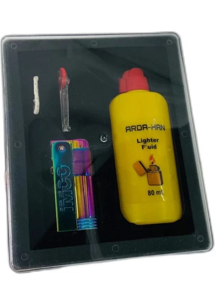 Imco Avusturya Rüzgarlı Benzinli Muhtar Çakmağı Benzin Hediyeli Set