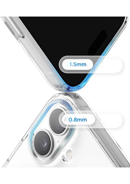 Apple iPhone 17 ile Uyumlu Kapak Magsafe Kablosuz Şarj Destekli Şeffaf Silikon Kılıf