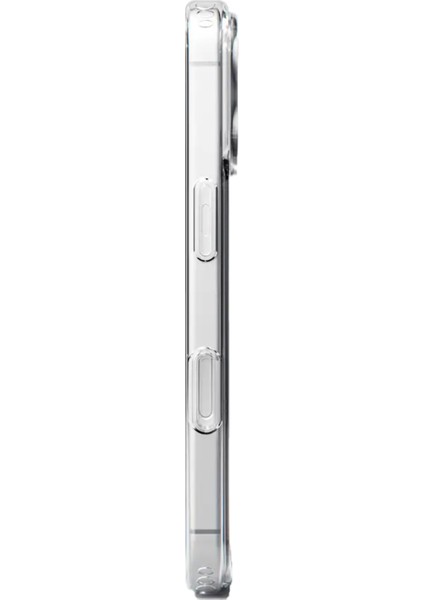 Apple iPhone 17 ile Uyumlu Kapak Magsafe Kablosuz Şarj Destekli Şeffaf Silikon Kılıf