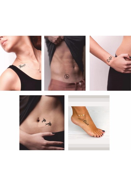 Minimal Desenler Hint Kınası ile Geçici Dövme Yapma Seti fiyatları