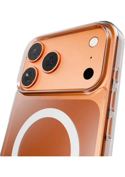 Apple iPhone 17 Promax ile Uyumlu Kapak Magsafe Kablosuz Şarj Destekli Şeffaf Silikon Kılıf fiyatları