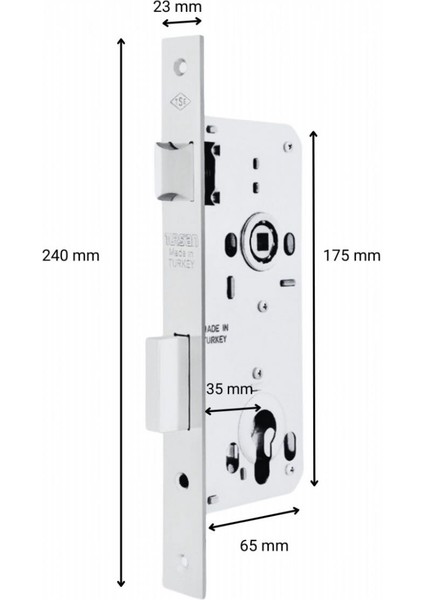 Tursan Oda Kapı Kilidi 35 mm ve Bravo Kapı Kolu Set fiyatları