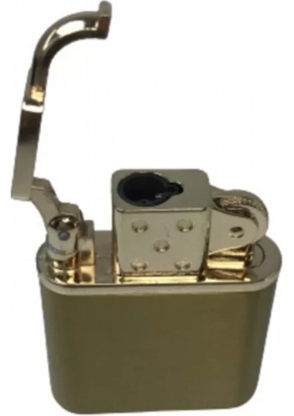 Ibikli Gazlı Metal Turbo Çakmak Gold
